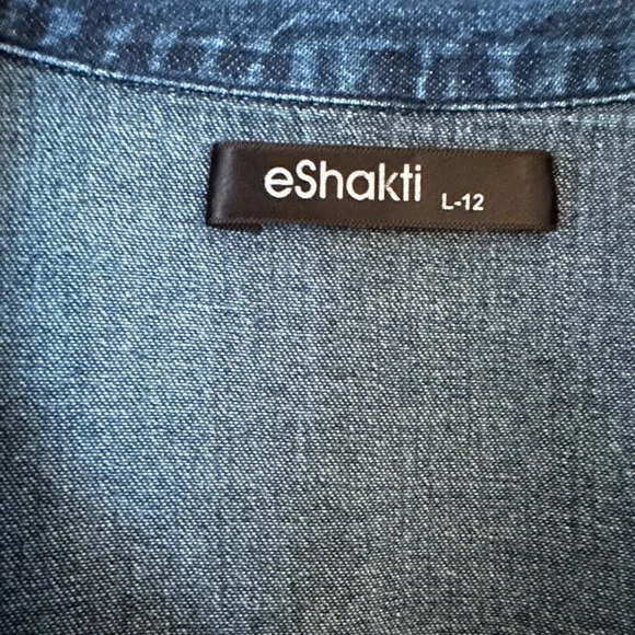 eShakti Denim Mini Dress - Picture 2 of 6